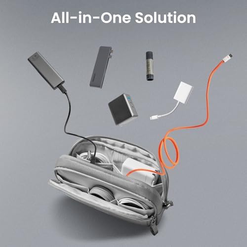 tomtoc Electronic Organizer Travel Case, Dual Compartment Tech Organization