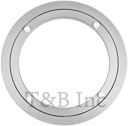 TamBee Aluminum Lazy Susan Heavy Duty Metal Rotating Hardware Turntable Bearing Ring Lazy Susan Base Only (8-Inch Heavy 