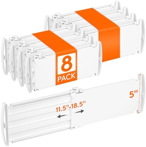 Lifewit 5" Tall Drawer Dividers, Adjustable Deep Drawer Organizer Clothes