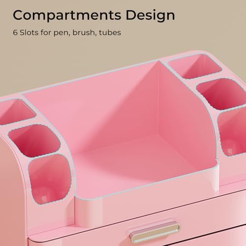 UFORU Makeup Organizer Countertop with 2 Large Drawers for Vanity Bathroom