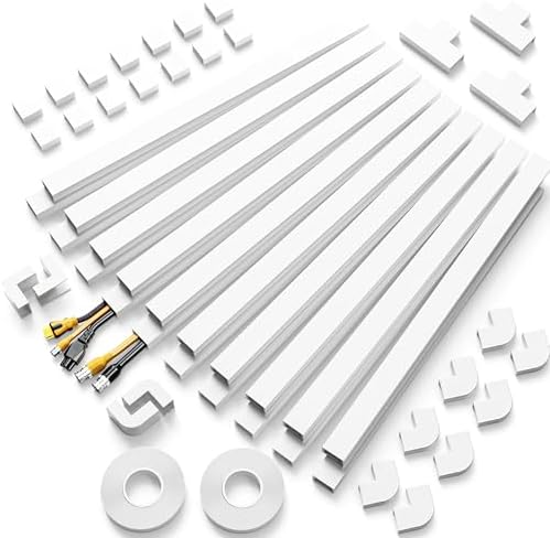 Delamu Cable Hider, 315in Cord Covers for 2-3 Wires on Wall, TV Cord Hider Wall, Paintable Wire Hiders Wire Covers for T