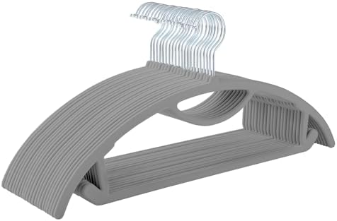 MIZGI Premium Velvet Hangers 50-Pack,No Shoulder Bump Hangers W/Tie Bar Ultra Thin Space Saving Non Slip Hanger Heavy Duty Felt Rounded Clothes Hanger for Sweaters,Coat,Jackets,Pants,Shirts