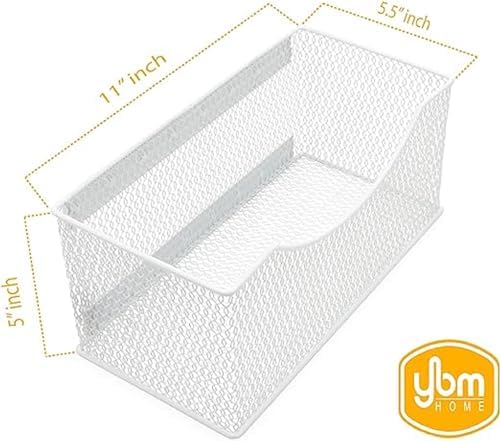 YBM HOME Mesh Magnetic Storage Basket Organizer with Extra Strong Magnets Holds Your Whiteboard and Locker Accessories, 