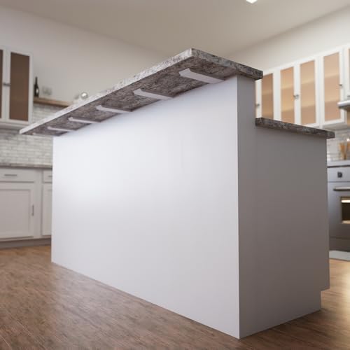 The Original Granite Bracket Knee Wall Countertop Support Bracket (A36 Cold Roll Steel - White, 14 Inches)