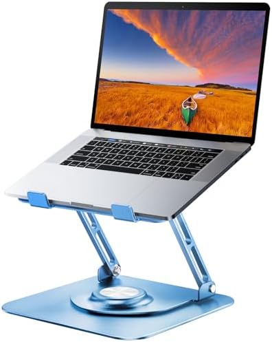 Laptop Stand for desk(360°Rotating),Aluminum laptop Riser for 10-16"Laptops