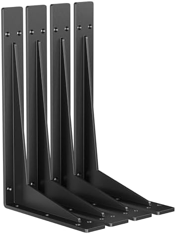 NEODROP 4-Pack 18 Inch Heavy Duty Shelf Brackets, Premium Metal Wall Bracket for Mantel, Countertop Support, Garage Stor