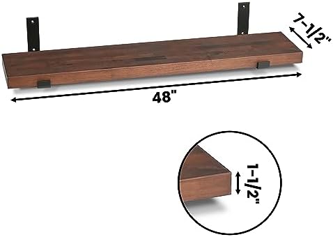 CONSDAN Floating Shelves for Wall Mounted Book Shelf Hanging Shelves Floating Bookshelf for Bedroom, Bathroom, Living Ro