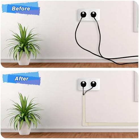 392.5in Wire Covers for Cords Kit - Beige Cord Cover, Wall Wire Hiders, TV Cable Hider, Cord Hider - Mounted TV, Cord Co
