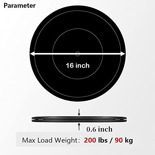 16 Inch Lazy Susan Turntable - Heavy Duty Rotating Swivel Steel Ball Bearings - Flat Base Stand for TV/Computer/Monitor/