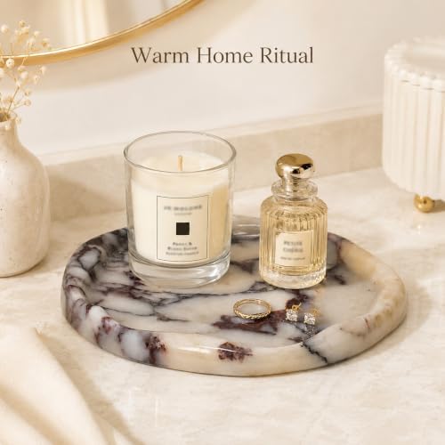 Natural Marble Vanity Tray, 7.78 x 7 in Organizer