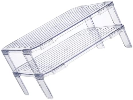 SHOWERORO 2pcs Stacking Shelf Freezer Rack - Kitchen Storage Rack