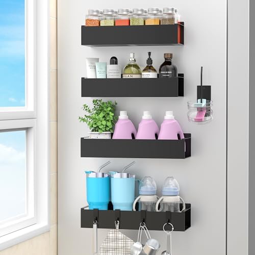 HuggieGems Metal Magnetic Water Bottle Holder for Refrigerator, Cup Holder Organizer for Stanley and Tumbler for Kitchen