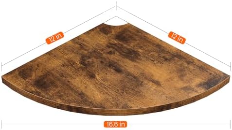 Homode Corner Shelf Wall Mount, 12 Inch Wood Floating Corner Shelves with Cord Hole, Set of 2 Large Corner Hanging Shelv