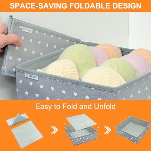 12 Pack Baby Clothes Organizer for Nursery Drawer - Foldable Fabric Dresser Dividers & Storage Bins for Diapers, Onesies
