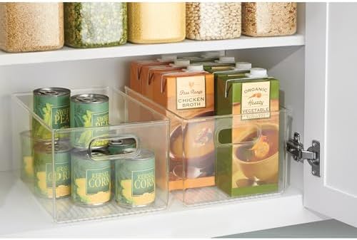 iDesign Plastic Pantry Storage Bin, Clear
