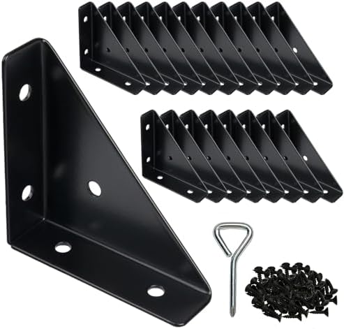 2-9/16" Corner Brace L Bracket for Wood – 20 Pack Right Angle Brackets