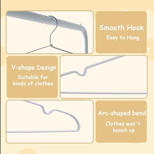 Urby 20 Inch Extra Large Hangers, 4.2 mm Aluminum Heavy-Duty Hangers, 10pk