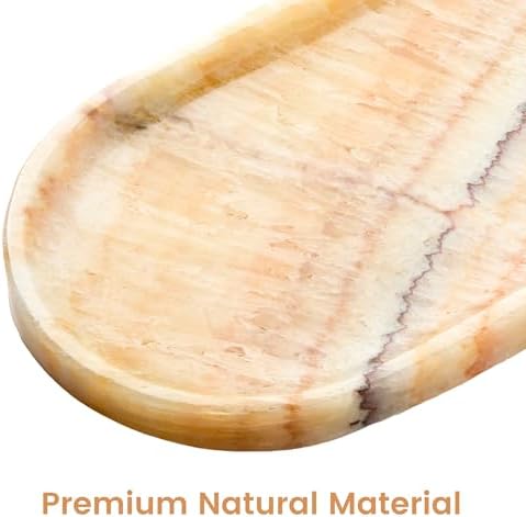 Natural Marble Decorative Tray, 9.8”x4.4”, Rose