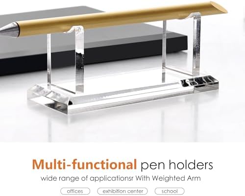 SANRUI Acrylic Pen Holder Display Stand Clear Desk Pencil Rack, 2PCS 1 Tier