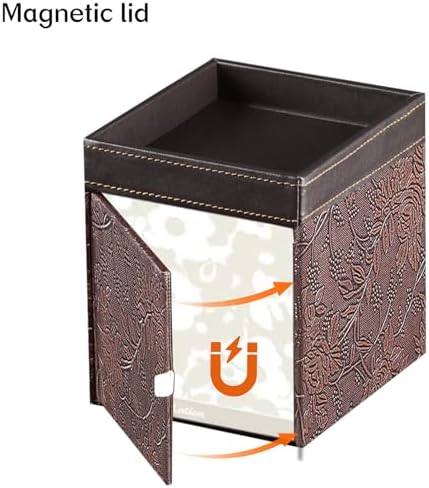 Square Tissue Box Cover with Storage Tray,Modern Decorative Tissue Holder