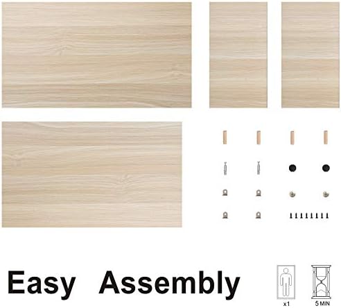 FITUEYES Wooden Monitor Stand Riser, 2-Tier Desk Storage Shelf, Oak