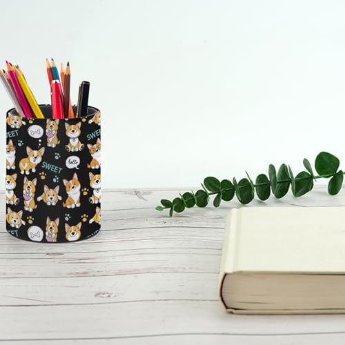 Cute Corgi Pen Holder Pencil Cup for Desk Organizer