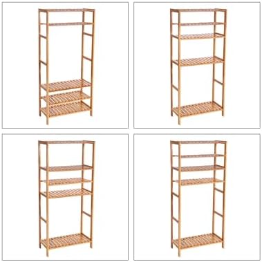 SONGMICS 5-Tier Bamboo Shelf, Freestanding Bathroom Storage Rack