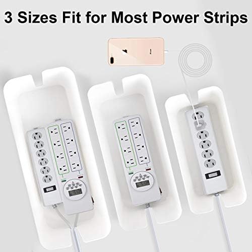 DUNCHATY Cable Management Box 3 Pack - Cord Hider & Power Strip Cover for Desk TV Computer - Child Pet Safe ABS Wire Org