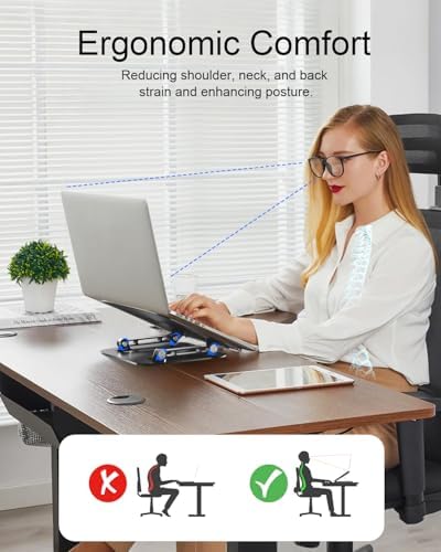 Adjustable Laptop Stand, Aluminum Laptop Riser