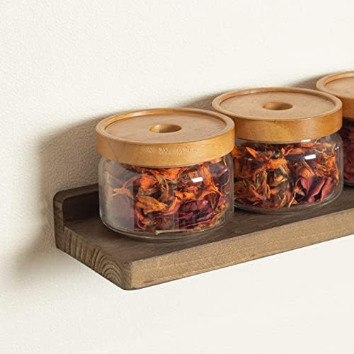 Freezing point Floating Shelves for Wall Set of 2 Natural Wood 16Inch Wall Shelf Decor Plant Display Collectibles Mounte