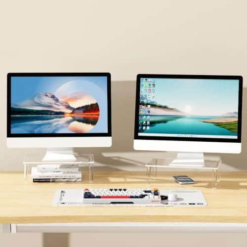 Acrylic Monitor Stand Riser 14X7.8 Clear Computer Stand Riser