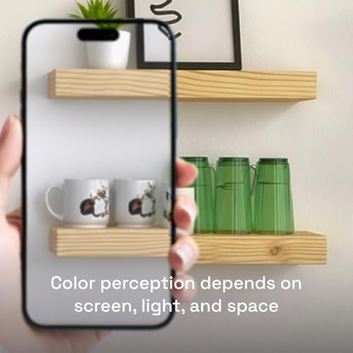 Solid Wood Floating Shelves for Wall 20 Inch Natural Wood, Wooden Shelf