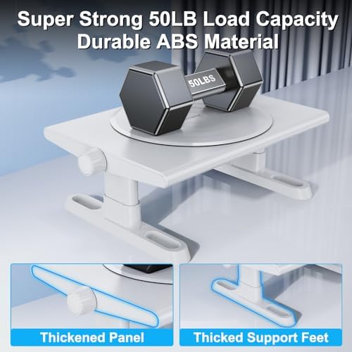 Monitor Stand Riser for Desk,360°Rotation Freely Height Adjustable by Knob,4.4-5.8 Inches,Ergonomic Monitor Stand Mount,
