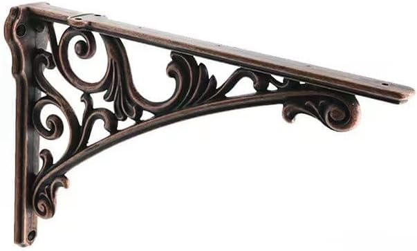 Decorative Shelf Bracket 12 inch Antique Copper Brackets for Shelving Solid Heavy Duty Vintage DIY Projects Hardware Inc