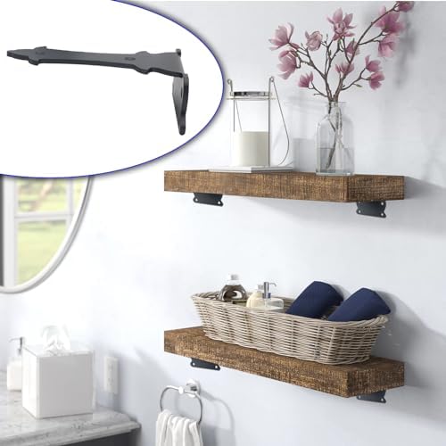L Shelf Brackets, Heavy Duty Floating Shelf Bracket Village-style Iron Wall Brackets for DIY Floating Shelf, Shelf Suppo