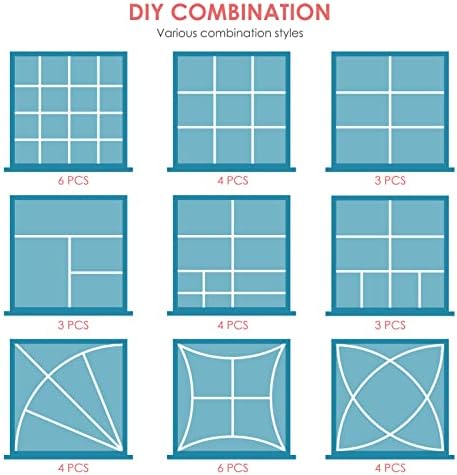 45 Pack Drawer Dividers, Plastic Adjustable Drawer Storage Organizer for Tidying Clutter Socks, Underwear, Makeup, Kitch