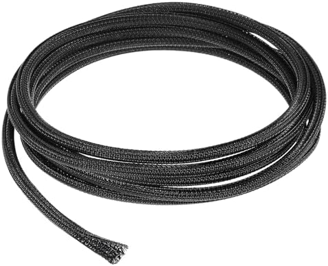 uxcell 10 Ft - 1/4 Inch Split Sleeving, Braided Cable Sleeving, PET Cable Management Wire Sleeve Cord Protector, Wire Wr