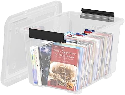 4-Pack 35 Quart Plastic Storage Bin with Secure Lid and Wheels
