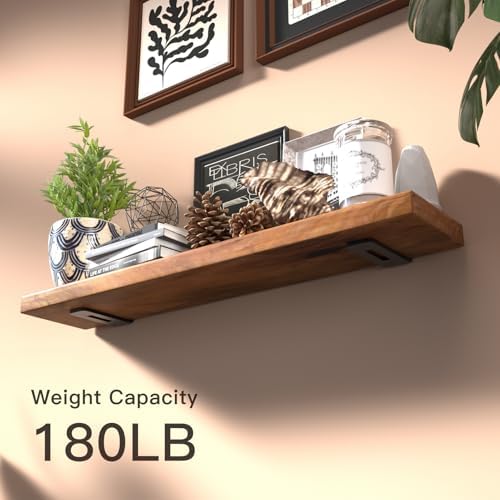 6 Pack 4 Inch Shelf Brackets, 1/5" Thick Heavy Duty Floating Shelf Bracket