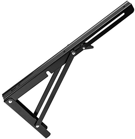 ZOENHOU 4PCS 12 Inch Folding Shelf Brackets, 242lbs Heavy Duty Metal Collapsible Shelf Brackets with Screws, Wall Mounte