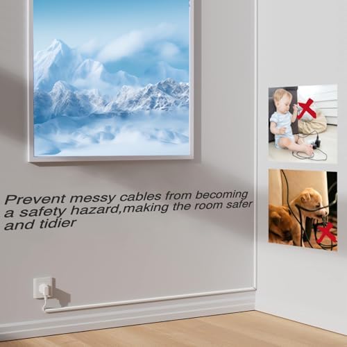39" Silicone TV Cord Hider for Wall Mounted TV, Self-Adhesive Cable Raceway
