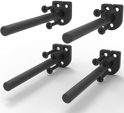 6 in Hidden Floating Shelf Brackets 4 Pack, 1/4" Thick Heavy Duty