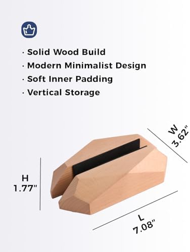Adjustable Vertical Laptop Stand, MacBook Holder Wood Stand, Wooden Laptop Stand, Vertical Laptop Holder for Desk, Width