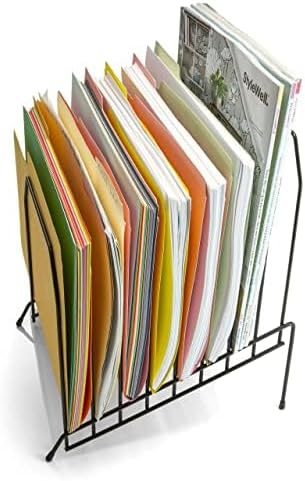 Officemate Large Incline 8 Compartment Wire Caddy, Black, 8.5 x 10.375 x 12.625 Inches (Pack of 6)