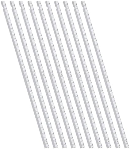 10 Pcs 60 Inch Dual Track Brackets Shelf System Upright Wall Shelving Rail