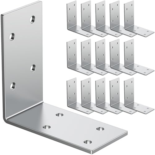 3x3 Inch Galvanized Steel L Shape Furniture Wall Support Brackets