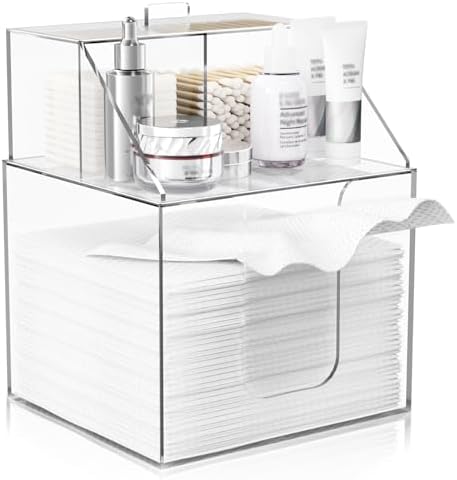 Acrylic Face Towels Holder Compatible with Clean Skin Club, Clear