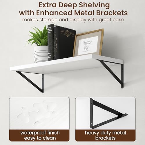 Axeman 12 Inch Deep Floating Shelves 30 Inches Long Set of 2