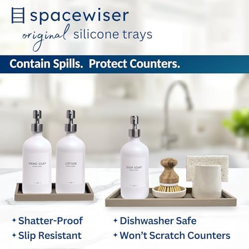 Spacewiser Countertop & Vanity Silicone Tray – 2 PC (11.7" & 7.7") Set