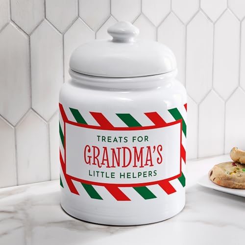 Let's Make Memories Personalized Cookie Jar - For Bakers - Kitchenware - Ceramic - Airtight Lid - Treats for Little Help